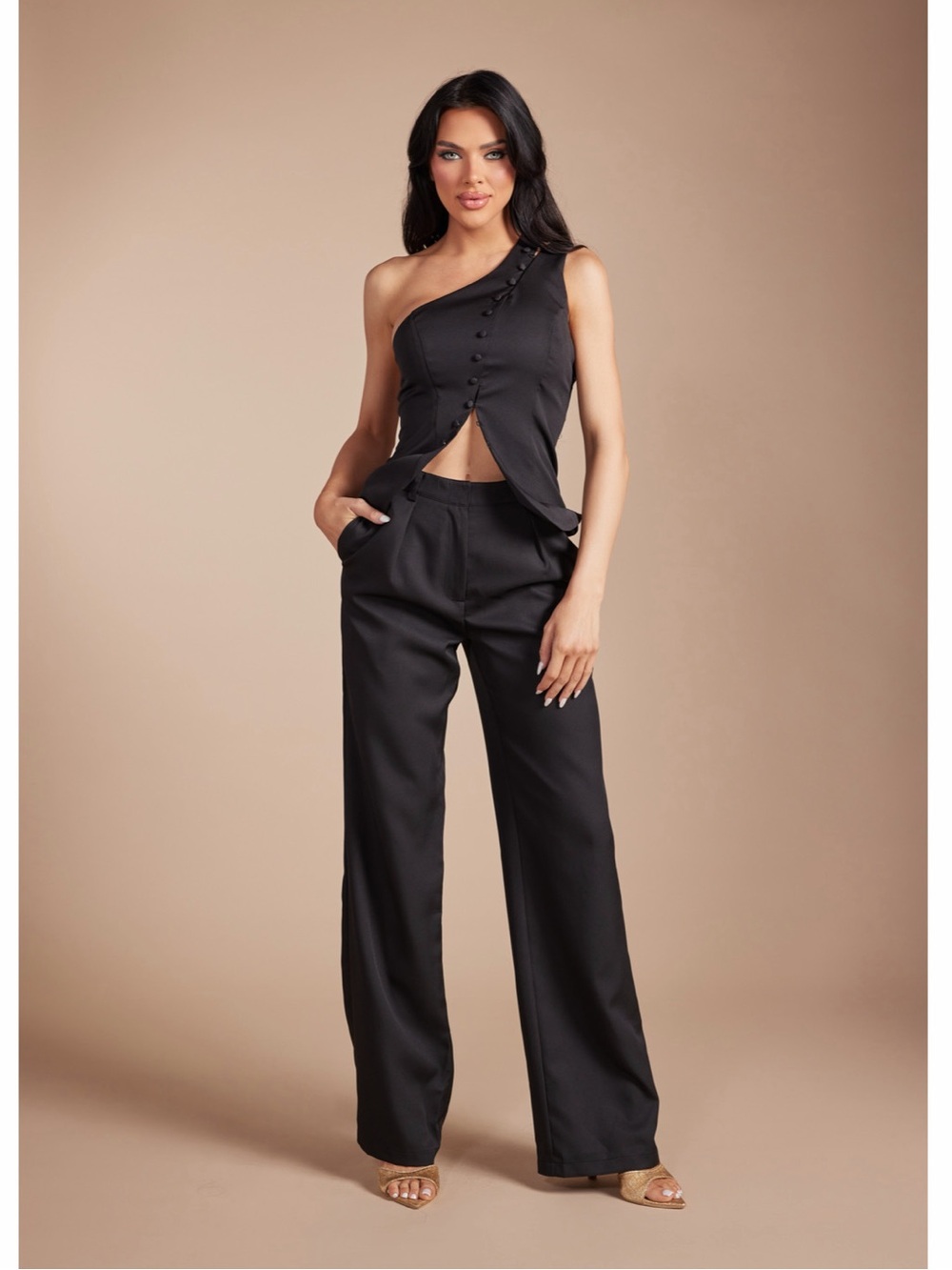 Asymmetrical Top & Pant Set